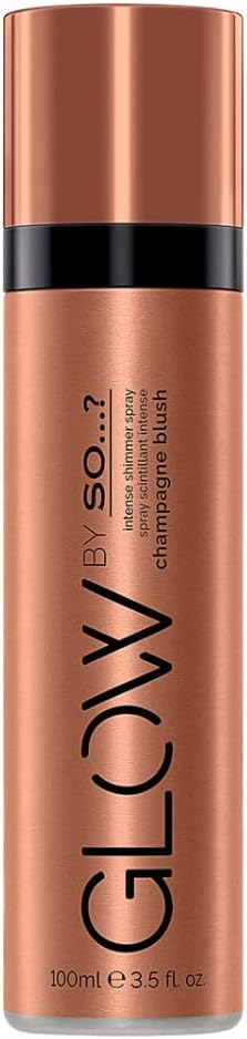 Glow By So…? Womens Champagne Blush Intense Fragrance Shimmer Body Spray for Women 100ml