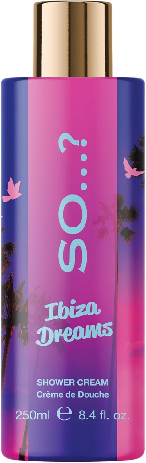 So…? Escapes Woman's Ibiza Dream Fruity and Floral Nourishing Shower Cream 250ml with Sweet Red Apple, Raspberry and Violet Fragrance